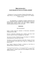 Bibliography: Life Issues in Legal Scholarship