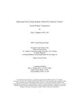 Addressing Needs Among Students Affected by Domestic Violence: Social Workers’ Perspectives