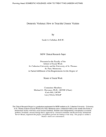 Domestic Violence: How to Treat the Unseen Victims