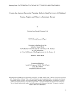 Factors that Increase Successful Parenting Skills in Adult Survivors of Childhood Trauma, Neglect, and Abuse: A Systematic Review