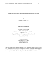 Aging Americans: Family Factors and Satisfaction with Life and Aging
