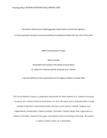 Intervention effectiveness following gender-based violence and forced migration: A critical systematic literature review and synthesis of qualitative studies from the voice of the client