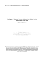 The Impact of Minnesota Warriors Hockey on Post-Military Service Reintegration: A Pilot Study