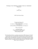 The Impacts of Sex Trafficking on Children of Survivors: Stakeholders’ Perspectives