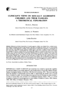 Clinicians’ Views on Sexually Aggressive Children and Their Families: A Theoretical Exploration