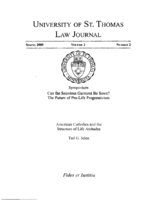 American Catholics and the Structure of Life Attitudes