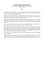 Wonder, the Person and the Common Good in Catholic Social Teaching and Catholic Higher Education