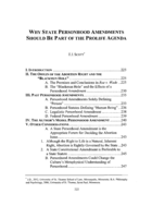 Why State Personhood Amendments Should Be Part of the Profile Agenda