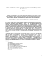 Catholic Social Teaching on Private Property: An Examination of Christian Theology & Ethics