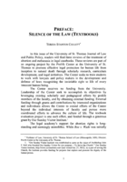 Preface: Silence of the Law (Textbooks)