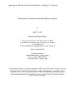 Posttraumatic Growth in United States Military Veterans