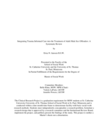 Integrating Trauma Informed Care into the Treatment of Adult Male Sex Offenders: A Systematic Review