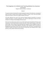The Integration of a Catholic Social Teaching Website into a Business Curriculum