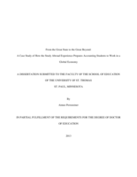 From the Great State to the Great Beyond: A Case Study of How the Study Abroad Experience Prepares Accounting Students to Work in a Global Economy