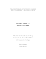 The Lived Experiences of Professional Engineers over the Life-Cycle of a Technological Device