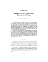 Sovereignty in a Globalizing, Fragmenting World