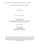 Postpartum Depression and Opinions on Screening