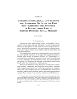 Utilizing International Law to Move the Jeffersons On Up to the East Side--Exploring the Potential of International Law to Support Domestic Social Mobility