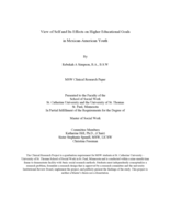 View of Self and Its Effects on Higher Educational Goals in Mexican-American Youth