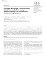 Inefficient attentional control explains verbal memory deficits among military veterans with posttraumatic reexperiencing symptoms
