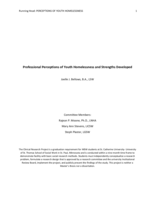 Professional Perceptions of Youth Homelessness and Strengths Developed