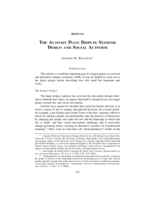 The Activist Plus: Dispute Systems Design and Social Activism