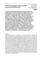 Gender Stereotypes of Personality: Universal and Accurate?