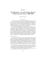 The President and the Pardon Power: A Bibliographic Essay, 1989-2015