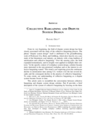 Collective Bargaining and Dispute System Design