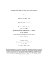 Access to Fresh Produce: A Corner Store Owner Perspective