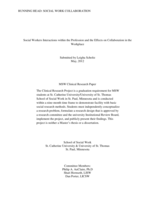 Social Workers Interactions within the Profession and the Effects on Collaboration in the Workplace