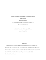 Exploring the Flipped Classroom Model: In Social Work Education