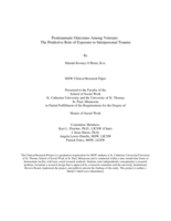 Posttraumatic Outcomes Among Veterans: The Predictive Role of Exposure to Interpersonal Trauma