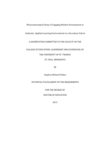 Phenomenological Study of Engaging Mindset Development in Authentic, Applied Learning Environments in a Secondary School