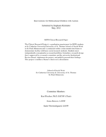Interventions for Multicultural Children with Autism