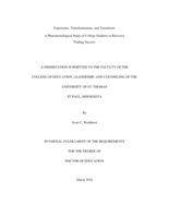 Trajectories, Transformations, and Transitions: A Phenomenological Study of College Students in Recovery  Finding Success