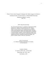 Effective Practice Based Therapeutic Techniques with Children Diagnosed with Reactive Attachment Disorder:  From the Perspective of Mental Health Professionals