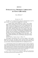 Intellectual Property Liberation: An Essay