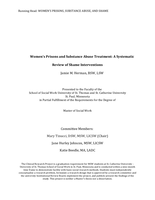 Women’s Prisons and Substance Abuse Treatment: A Systematic Review of Shame Interventions