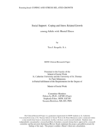 Social Support:  Coping and Stress Related Growth among Adults with Mental Illness