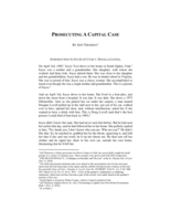 Prosecuting a Capital Case