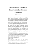 The Death Penalty: A Dialogue on Morality and the Law: Remarks by Jeanne Bishop