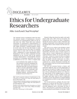 Ethics for undergraduate researchers