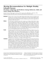 Meeting Recommendations for Multiple Healthy Lifestyle Factors: Prevalence, Clustering, and Predictors Among Adolescent, Adult, and Senior Health Plan Members
