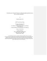 Food Insecurity: Providers' Perspectives Regarding Improving Food Access for Low Income Americans