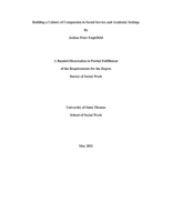 Building a Culture of Compassion in Social Service and Academic Settings