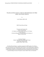 Psychosocial Interventions to Decrease Hospitalizations for Older Adults with Chronic Illnesses