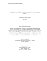 The Experiences of Individuals with a Sibling Diagnosed with an Autism Spectrum Disorder