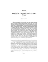 COVID-19, Churches, and Culture Wars