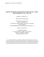 Supports and Barriers Experienced by Female Same-Sex Couples When Planning For Life as They Age